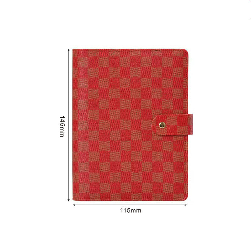 Cuaderno a cuadros con cubierta de cuero de hojas sueltas Makaron