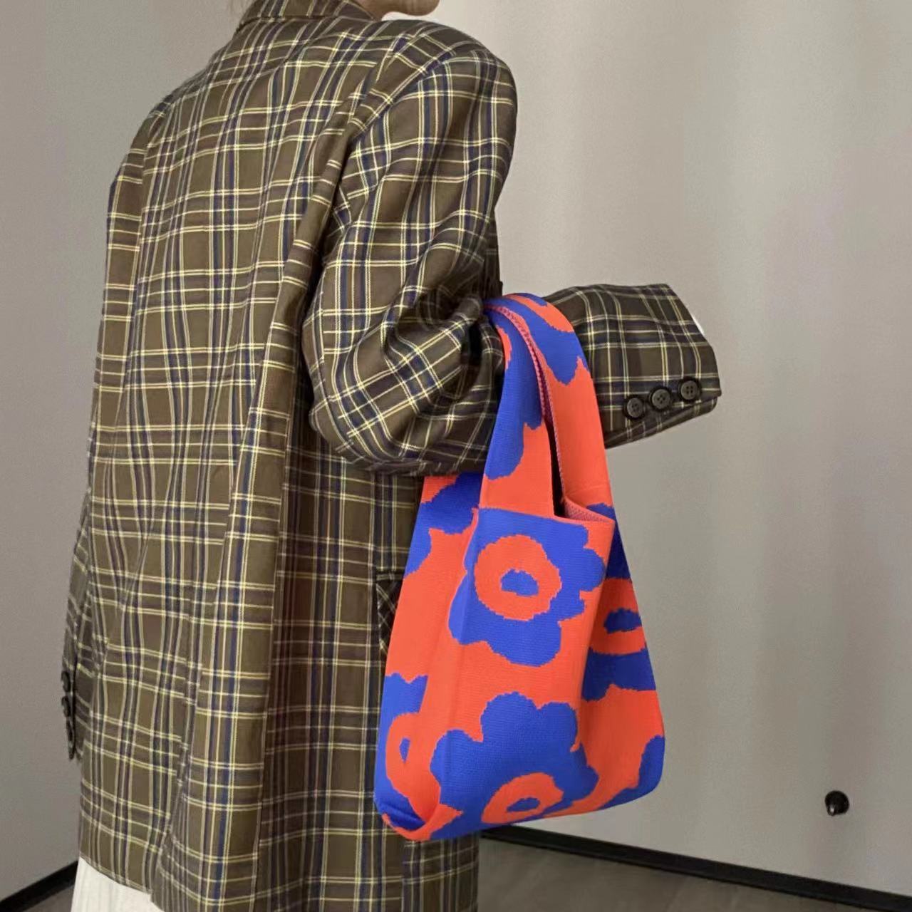 Sacs à main brodés de fleurs, sac de Shopping de loisirs pour dames, réutilisable pour étudiant