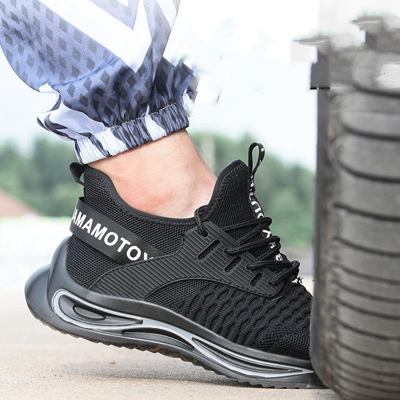Chaussures de travail anti-perçage ultralégères à bout en acier