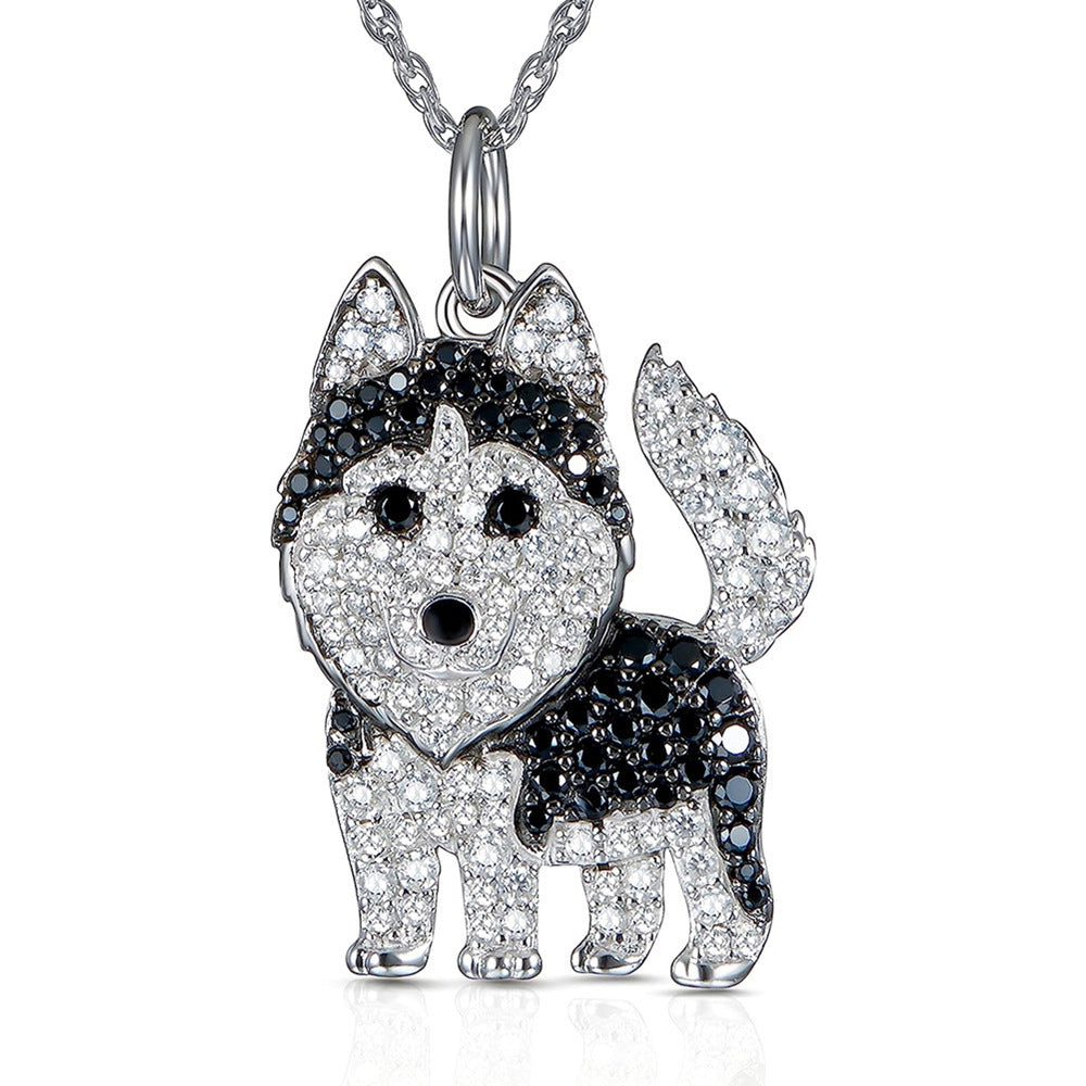 Collier pendentif en forme de Husky mignon