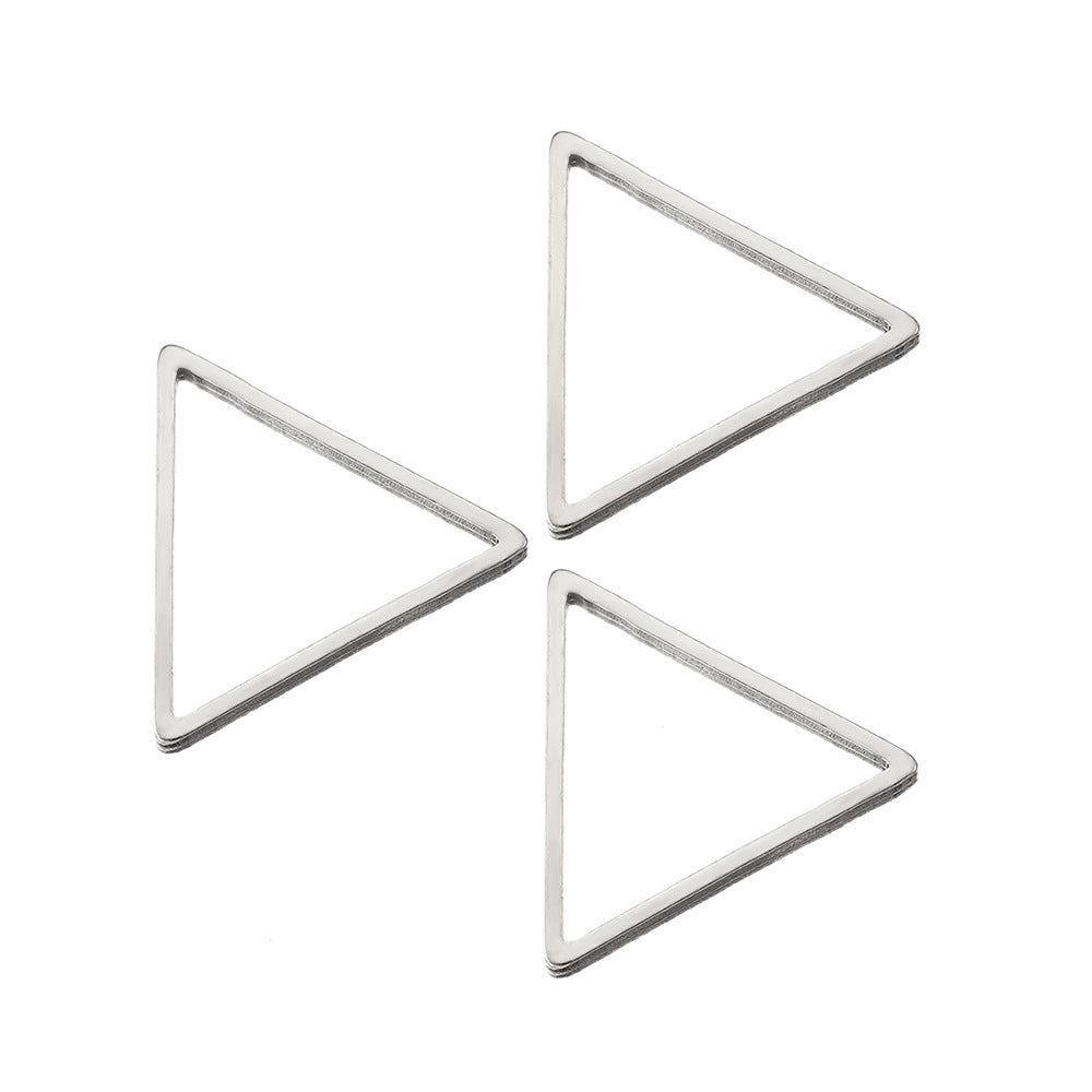 Boucles d'oreilles Triangle géométriques populaires en acier inoxydable, pendentif par galvanoplastie, accessoires d'ornement DIY