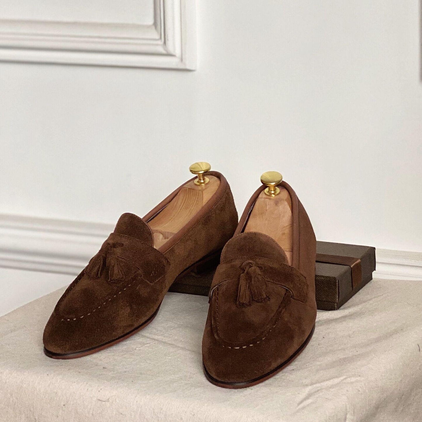 Zapatos de traje de piel de vacuno cuadrados para hombre