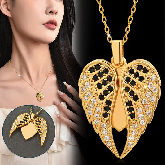Collier de clavicule ouvert et fermé en Zircon pour femmes