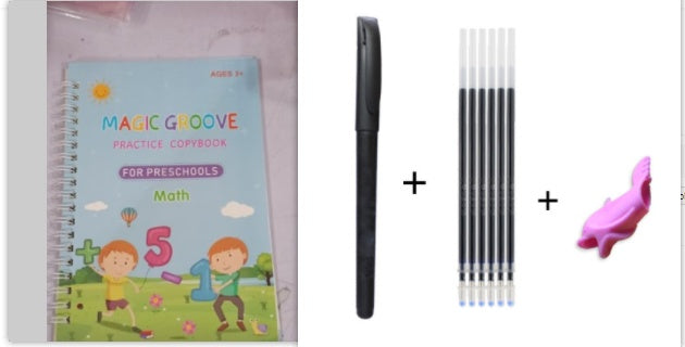Cahier de pratique avec stylo dur et rainure pour enfants d'âge préscolaire, cahier de pratique en anglais, offre spéciale
