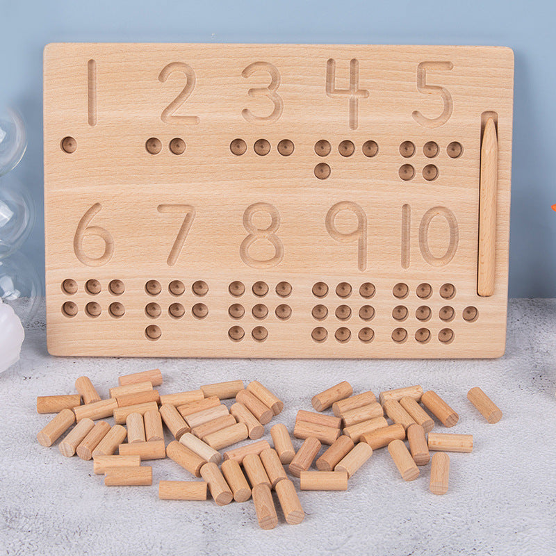 Tableau logarithmique d'enseignement numérique Montessori pour la petite enfance
