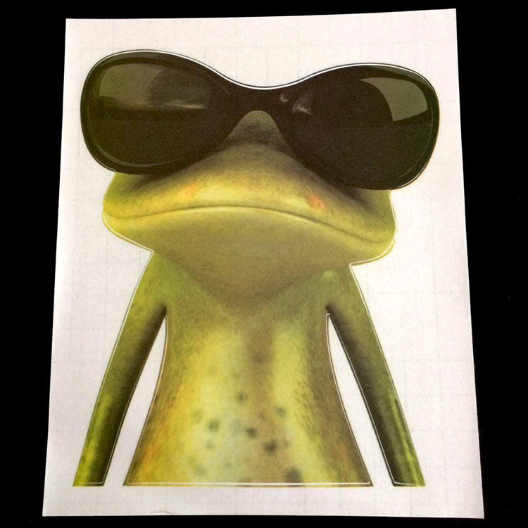 Autocollants de voiture grenouille tridimensionnels, rayures, décoration de voiture