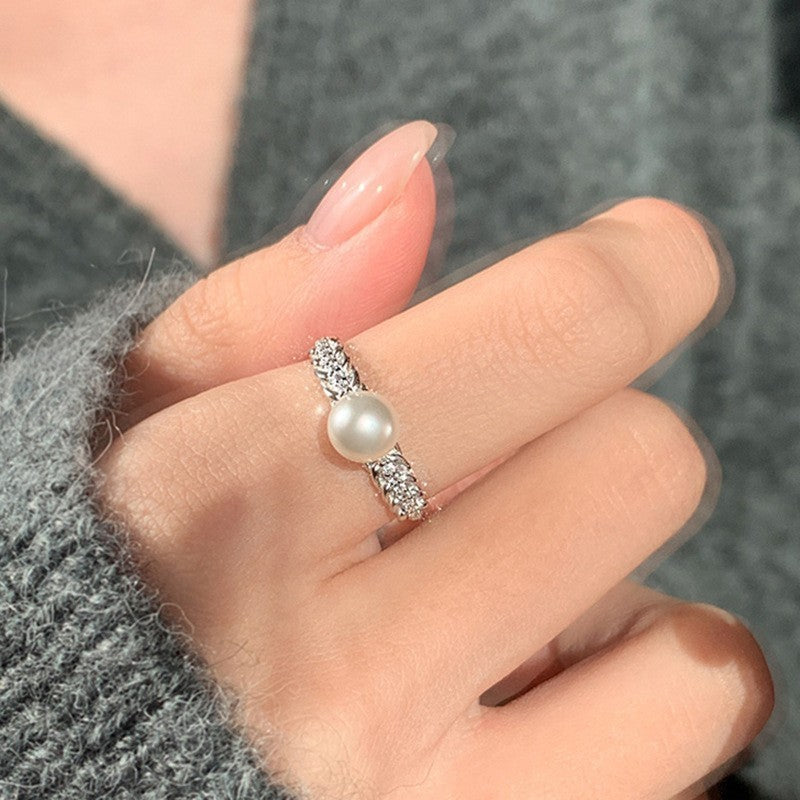 Anillo de piedra Natural ámbar estilo Vintage Maillard para mujer temperamento salvaje