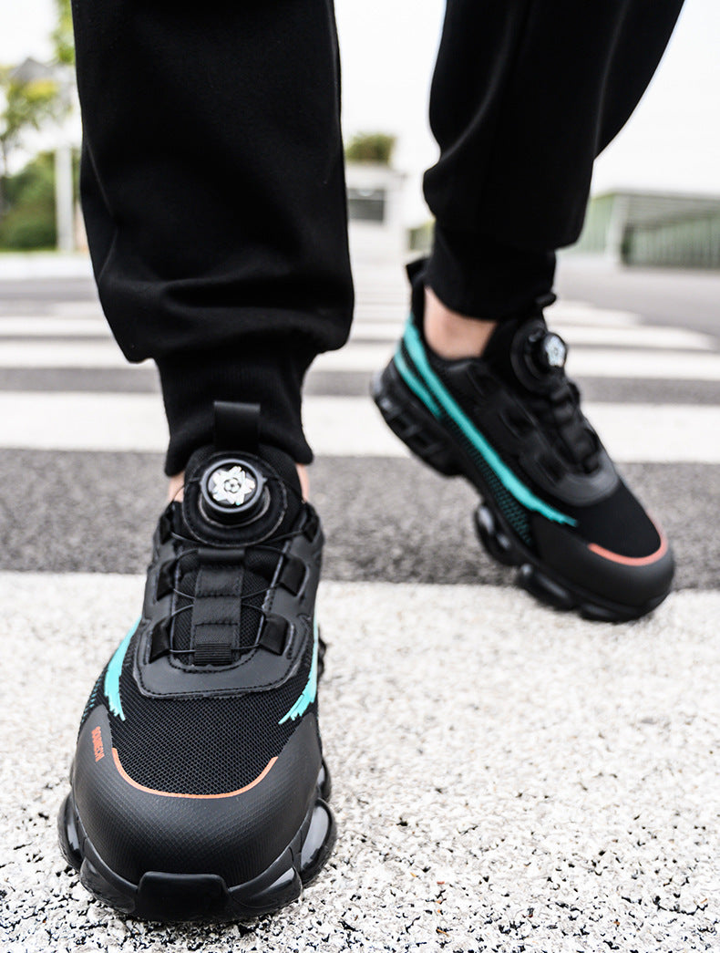 Chaussures de protection du travail pour hommes, semelle souple anti-crevaison, respirante