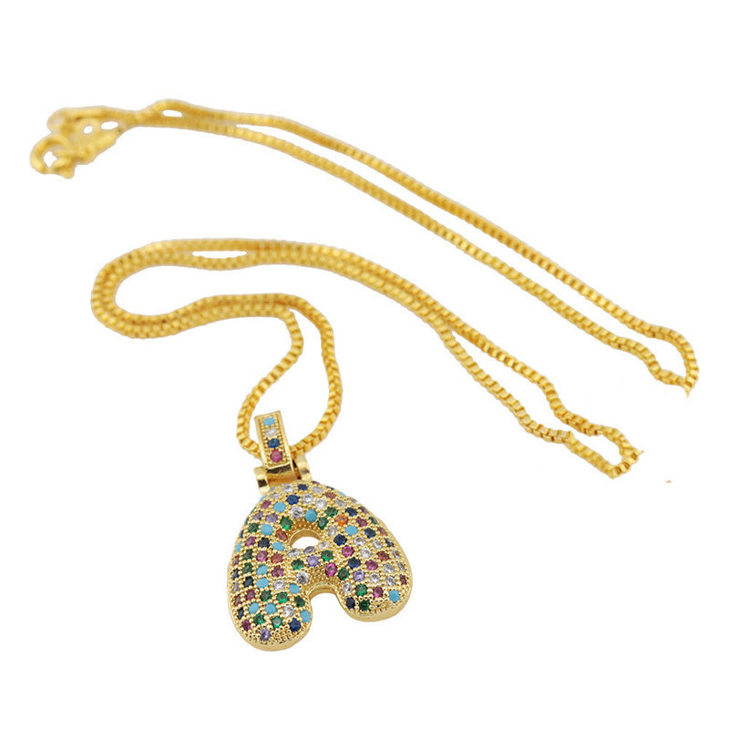 Clavicle Chain Copper Color Zircon Pendant