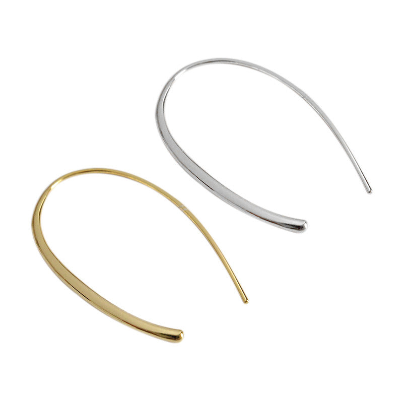 Boucles d'oreilles en argent sterling S925 en forme de U
