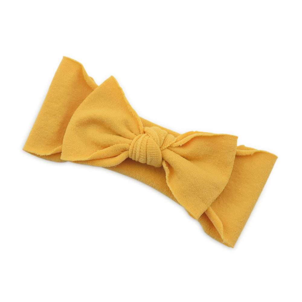 Accessoires pour cheveux de bébé, bandeau noué de couleur unie
