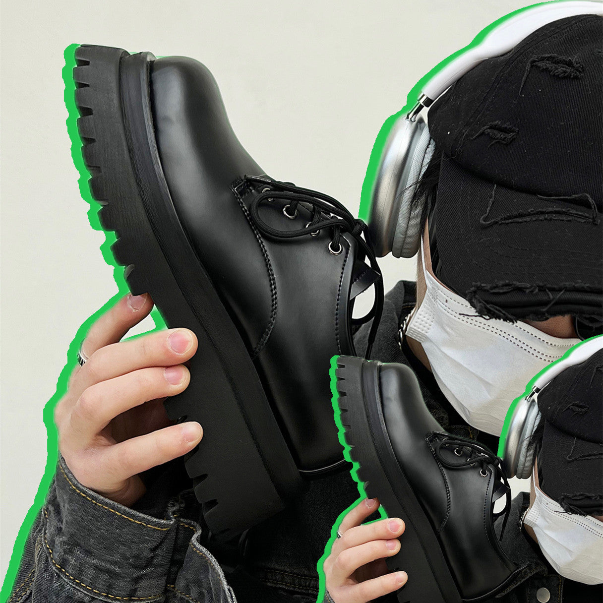 Zapatos de cuero bajos casuales a juego de moda para hombres