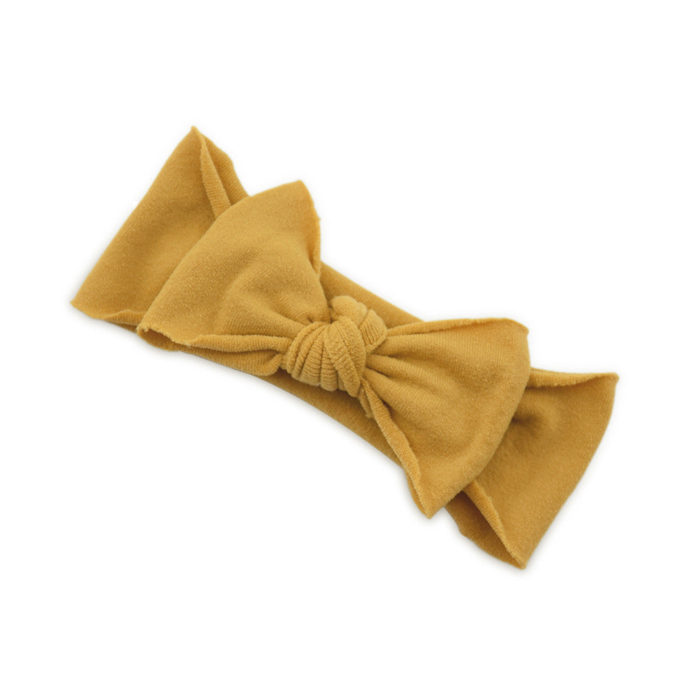 Accessoires pour cheveux de bébé, bandeau noué de couleur unie