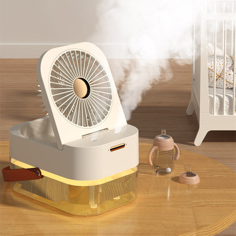 Humidificateur ventilateur de pulvérisation Portable, refroidisseur d'air, humidificateur d'air, ventilateur USB de bureau avec veilleuse pour appareil ménager d'été