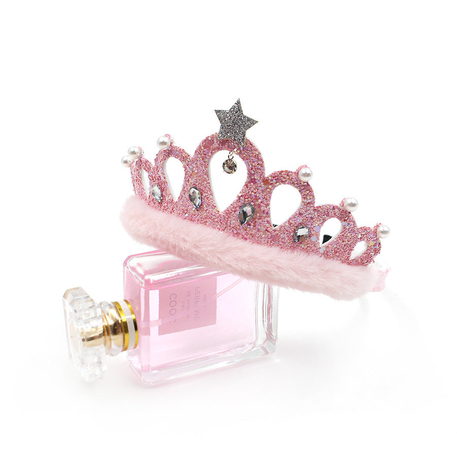 Accessoires de cheveux pour enfants, couronne en cristal à paillettes pour filles, nouvelle collection