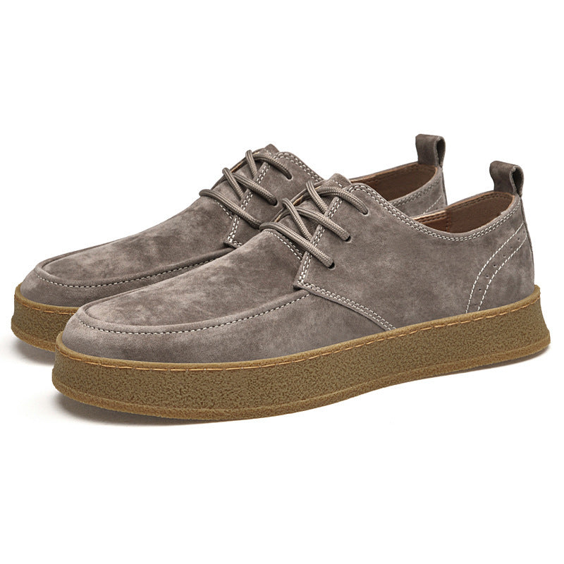 Chaussures plates décontractées et intelligentes pour hommes, à lacets en cuir mat, nouvelle collection printemps