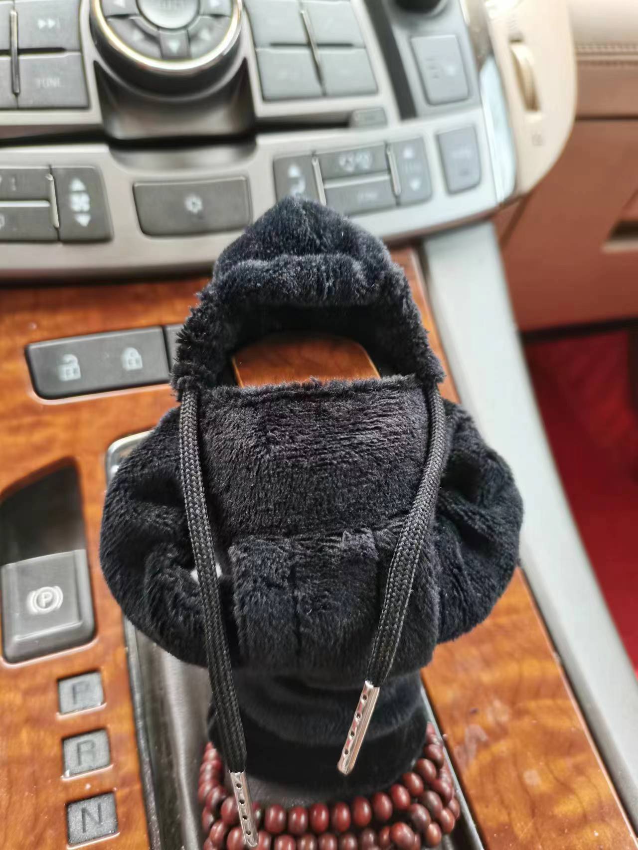 Terciopelo coche palanca de cambios manija de la manga perilla decorativa sudadera con capucha cubierta del freno de mano sudadera con capucha