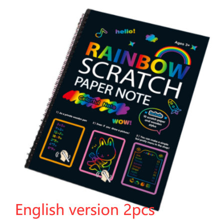 Puzzle coloré pour enfants, papier de peinture à gratter, bricolage, peinture créative faite à la main, grand papier d'art à gratter