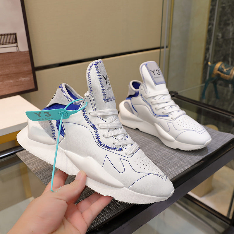 Zapatillas deportivas de cuero informales a la moda para hombre