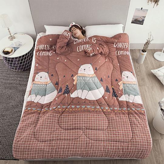 Couette d'hiver paresseuse avec manches