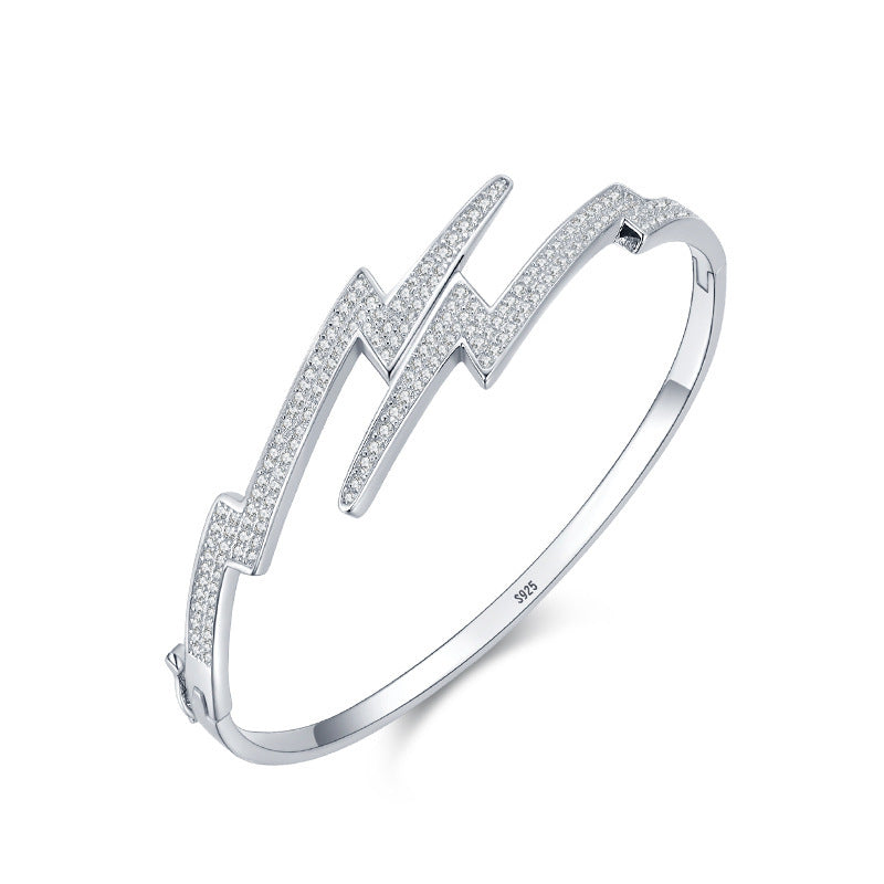 Pulsera de plata de ley S925 para mujer europea y americana.