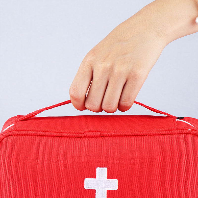Vide Grande trousse de premiers secours Médicaments Camping en plein air Survie Sac à main Kits d'urgence Voyage Sac médical Sac de rangement portable Rouge