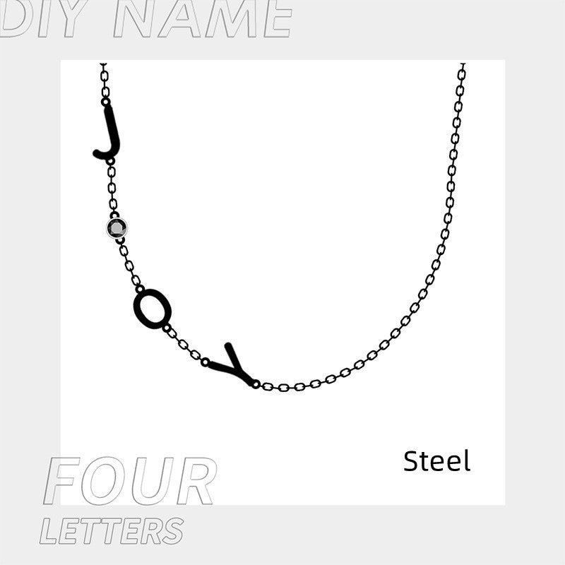 Stainless Steel 26 Alphabet Name Necklace