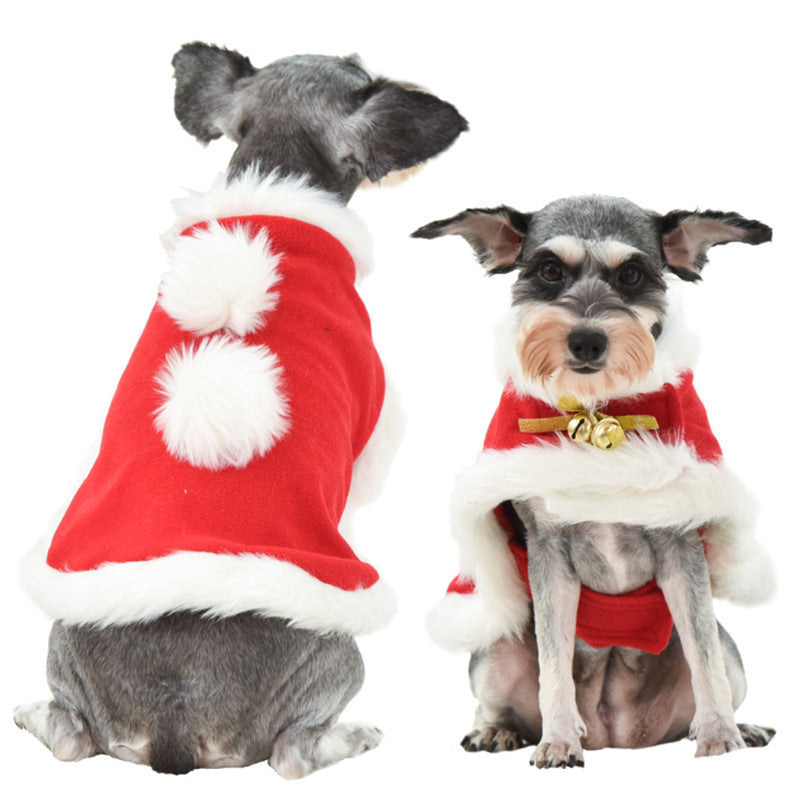 Costume mignon de chat de chien, cape de noël, déguisement d'halloween, chat