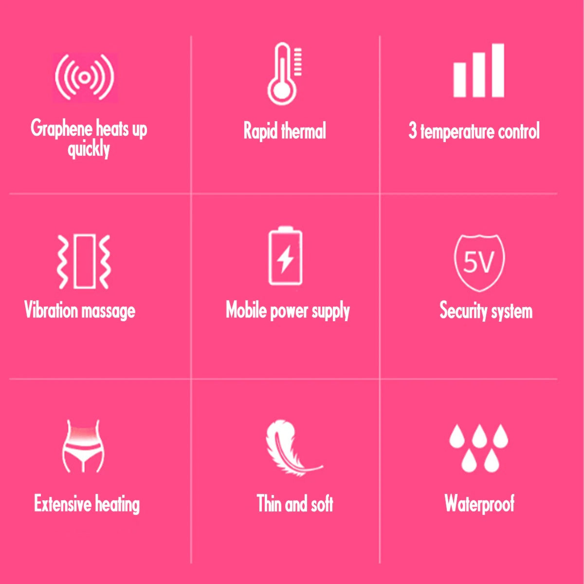 Coussin chauffant Portable, ceinture période, vient soulager, cadeau pour petite amie, soulagement des soins, sans fil, fournitures chaudes pour femmes