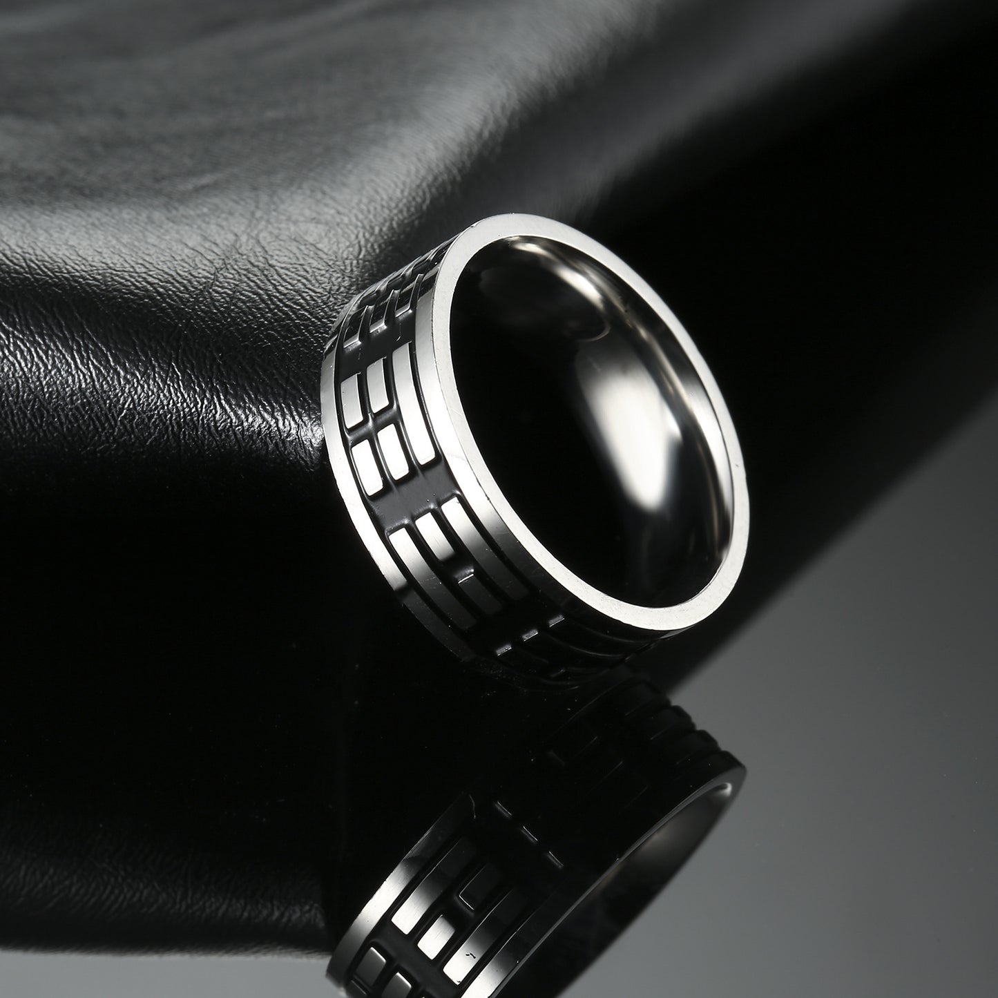 Simple Personality Stainless Steel Titanium Steel Men's Ring