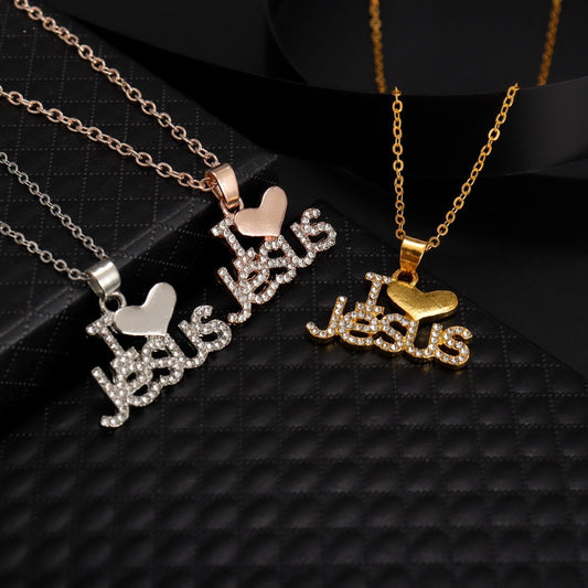 Collier pendentif lettre Hip Hop assorti à la mode pour femmes