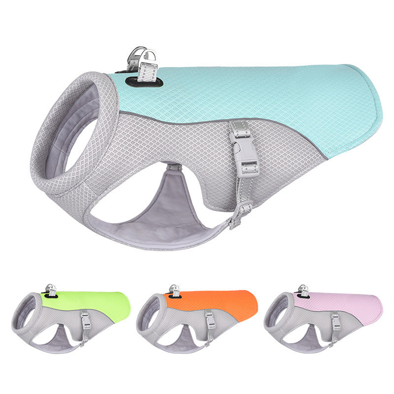 Gilet rafraîchissant d'été pour animaux de compagnie, résistant à la chaleur, vêtements respirants et résistants au soleil pour petits et grands chiens, marche en plein air