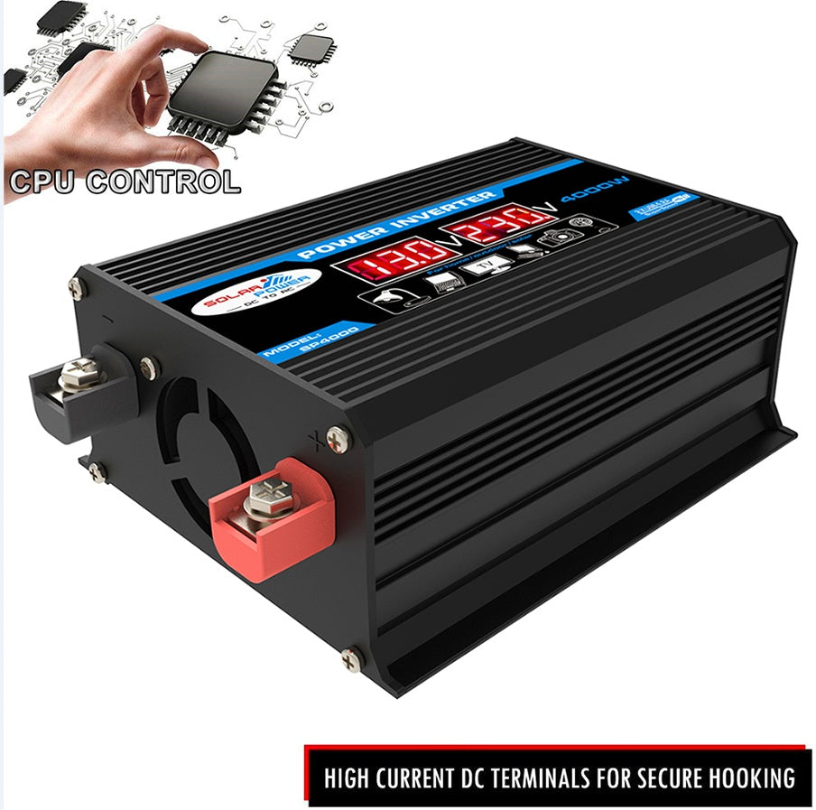 Affichage LED de tension USB de l'onduleur de voiture