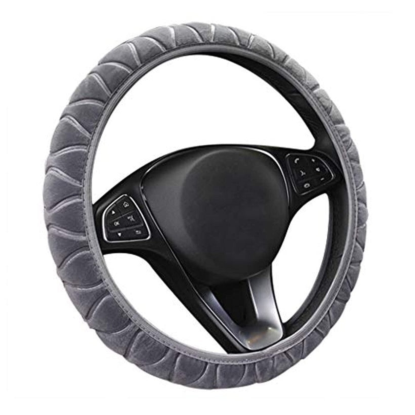 Winter Short Plush Warmth Steering Wheel Non Slip Cover