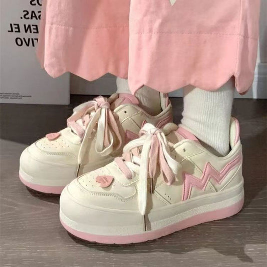 Zapatos de tabla con cordones planos de goma con boca profunda y cabeza redonda de corte bajo