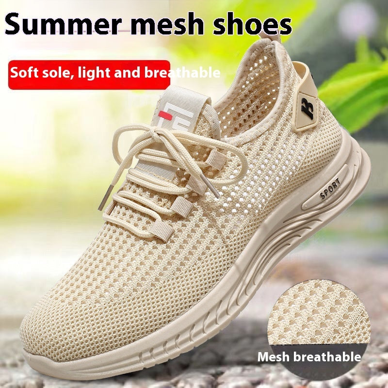 Pijamas de ocio de verano para hombres Zapatos de malla con fondo suave