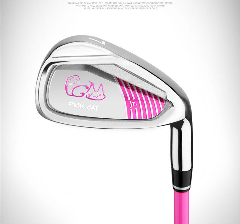 Clubes de golf para niños y niñas, principiantes con palos de acero inoxidable