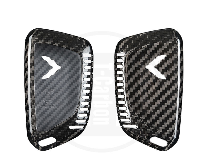 Coque de porte-clés à distance en fibre de carbone