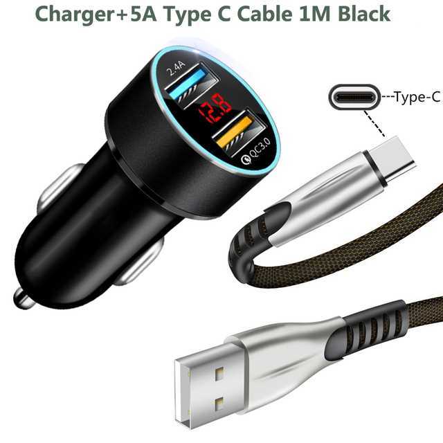 Cable de teléfono USB Tipo C Carga Carga rápida QC 0