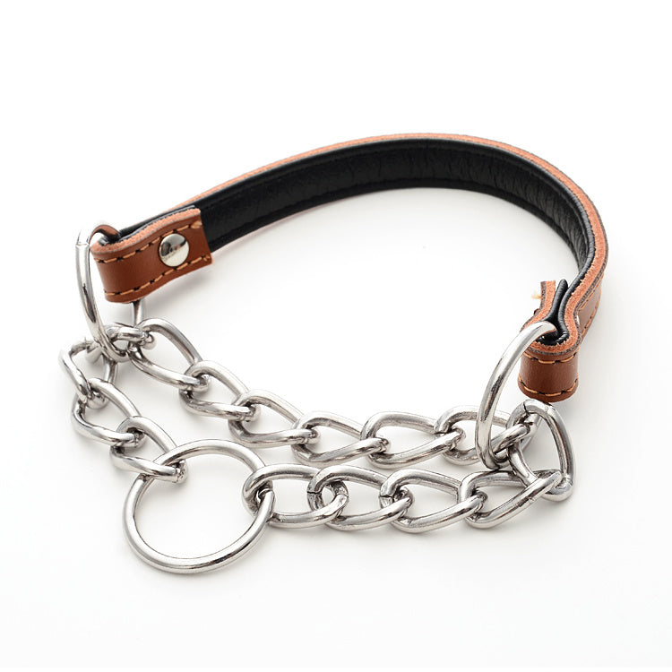 Laisse pour chien, collier en peau de vache, laisse pour chien