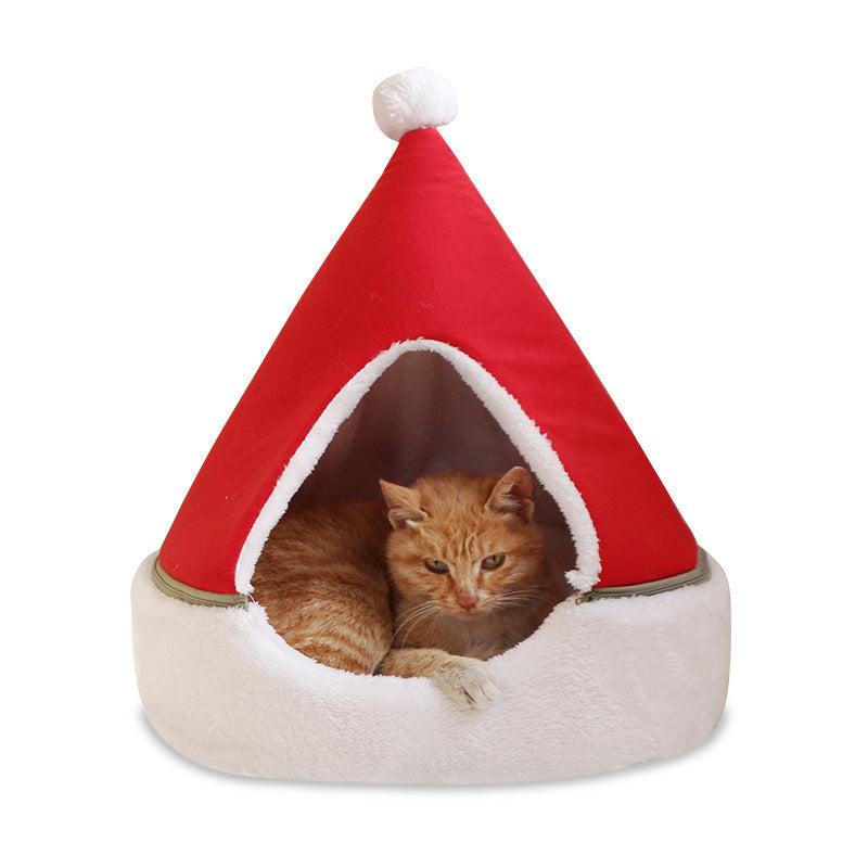 Árbol de Navidad Cama para mascotas Invierno Cálido Nido para mascotas Casa para gatos Suministros para mascotas perros
