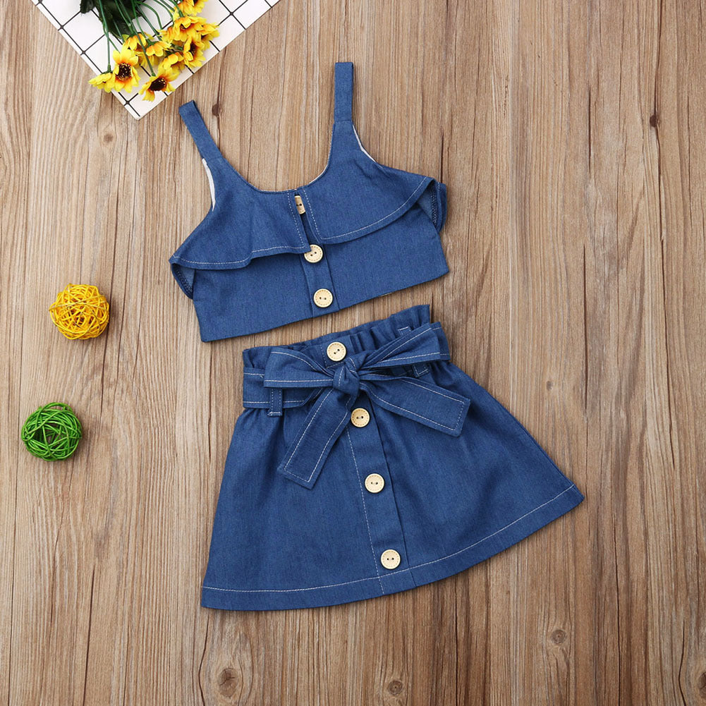 Jupe à bretelles pour filles, vêtements pour enfants