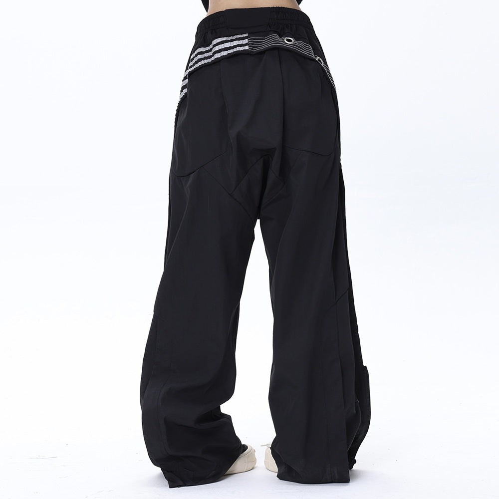 Men's Side Striped Stitching Tooling Straight Pants