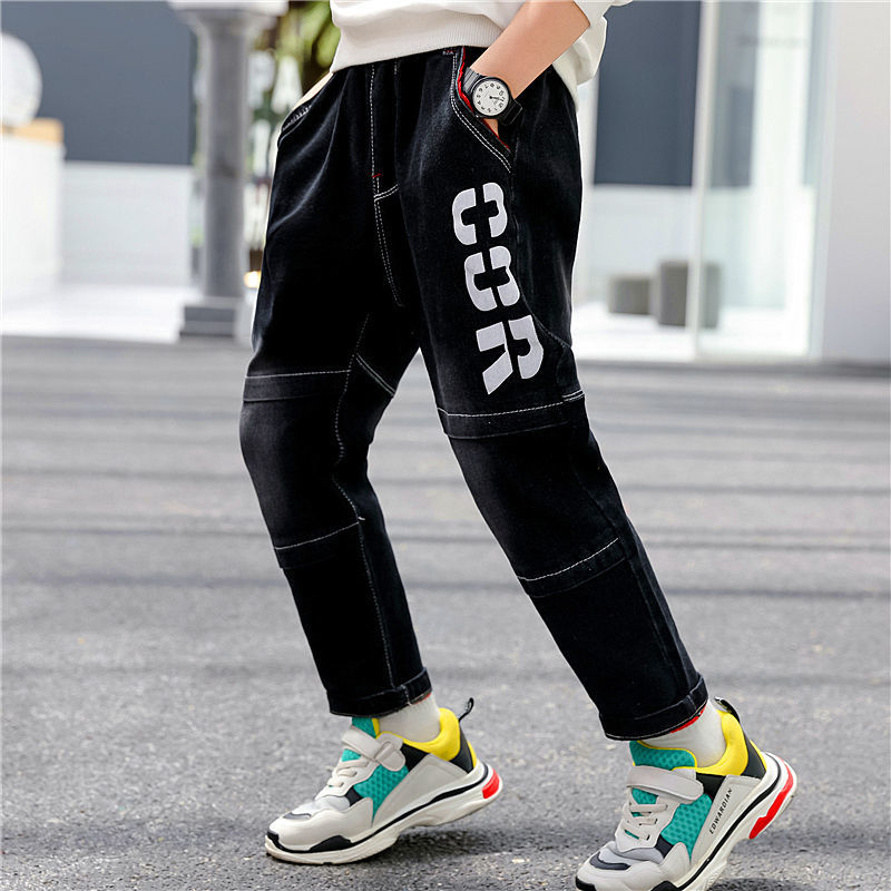 Jeans pour garçons automne et hiver nouveau velours une pièce