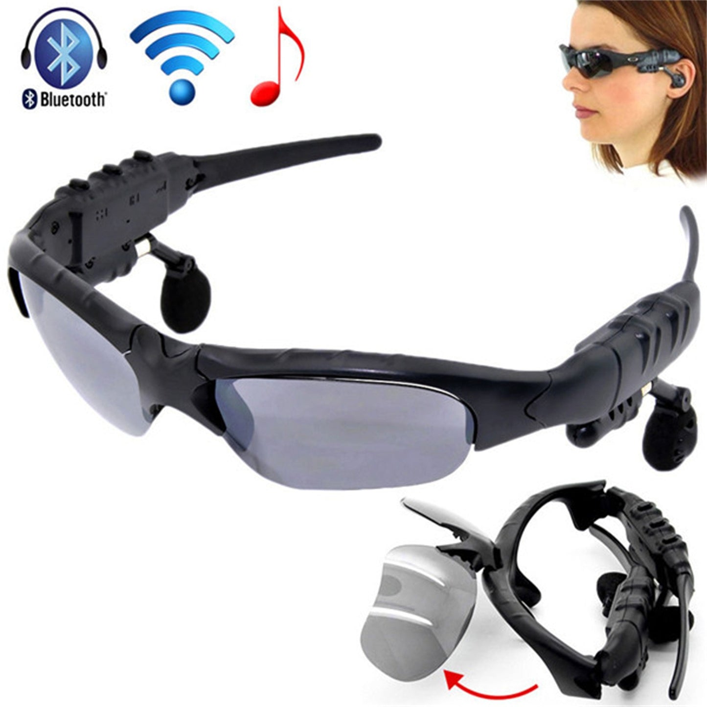 Gafas para grabar vídeo, gafas digitales inteligentes, deportes al aire libre, pesca, montar, montañismo, fotografiar, gafas de sol