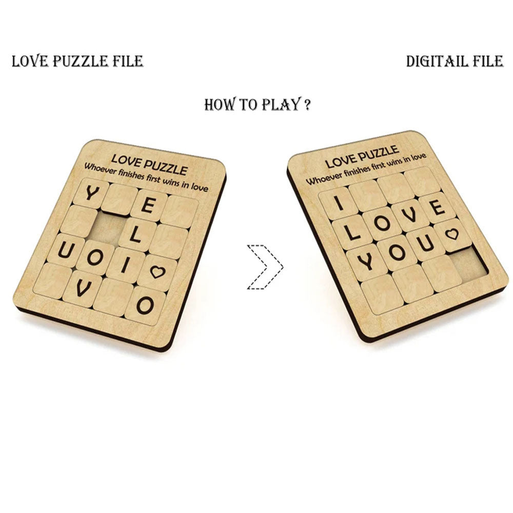 Juego de rompecabezas de madera LOVE Puzzle