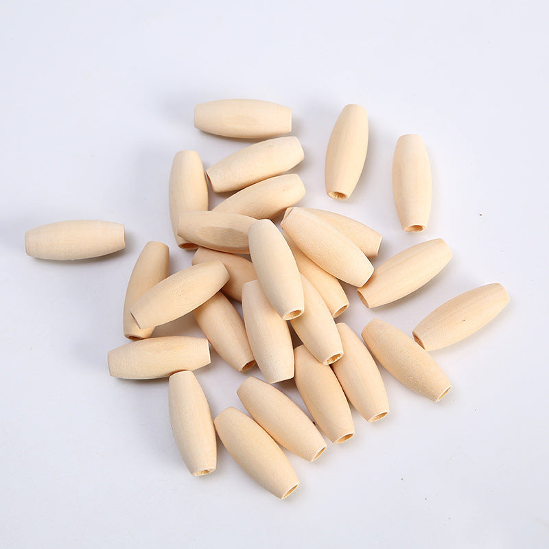 Ornament Accessories Oval Wooden Bead Beaded Pendant Necklace Ornament Children's Toys