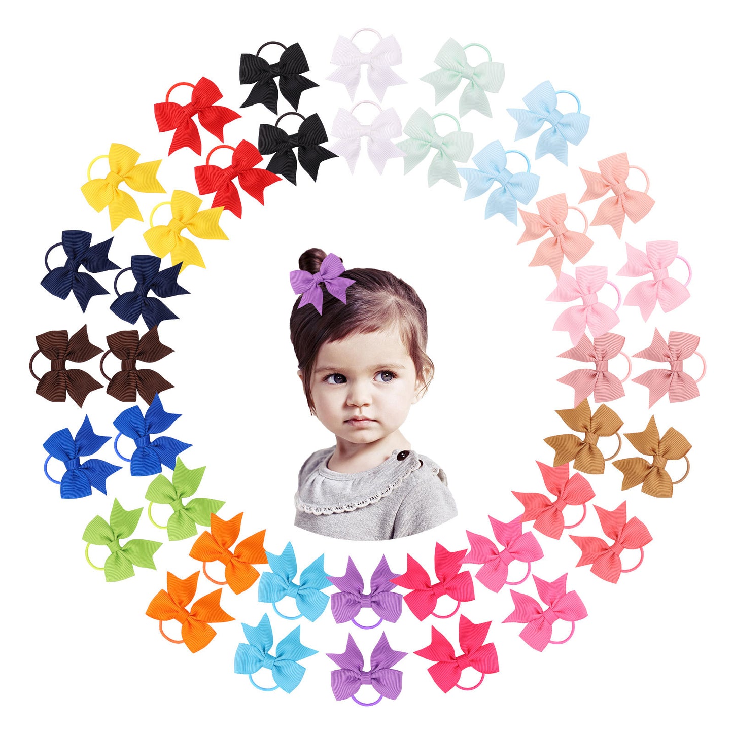 Ceinture en fil pour enfants, mignon, nœud en queue d'aronde, bande en caoutchouc, corde à cheveux, accessoires pour cheveux
