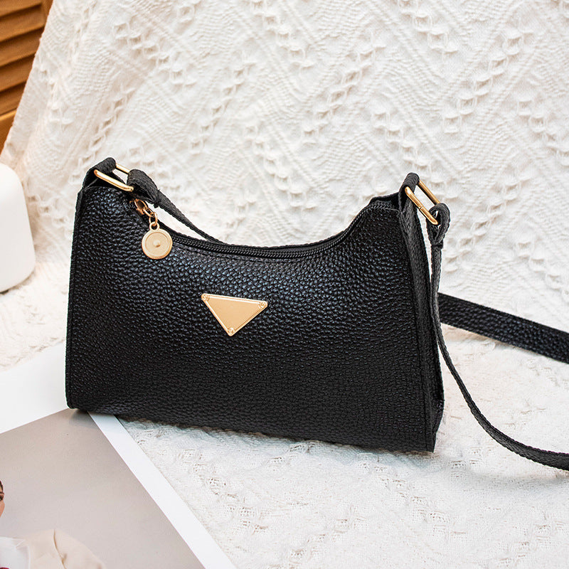 Bolso de hombro con estampado de lichi que combina con todo a la moda para mujer