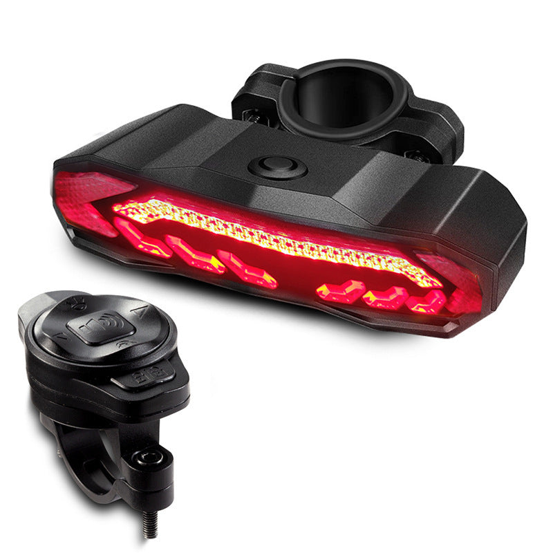 Feu arrière de frein intelligent pour vélo, alarme de charge USB, feu arrière LED étanche